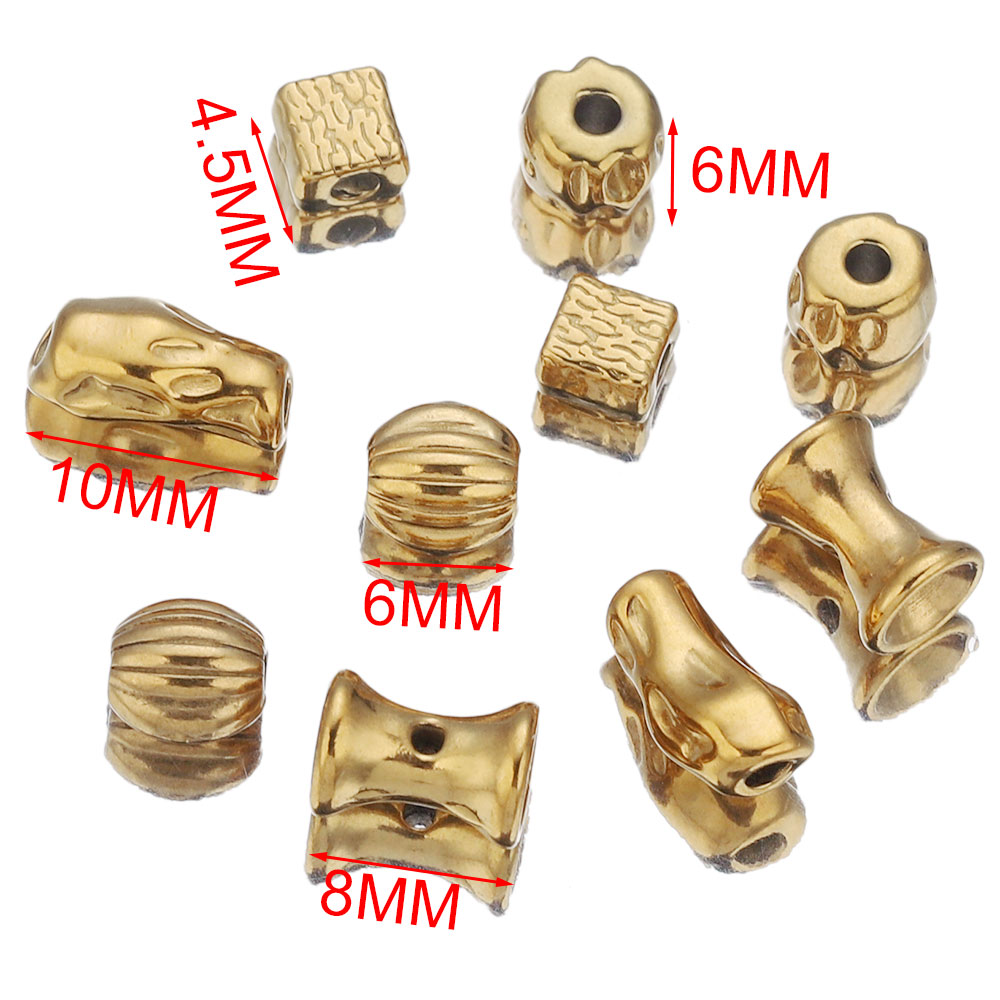 Jewelry Making Supplies Wholesale - 10PCS Stainless Steel Square Irregular Charm