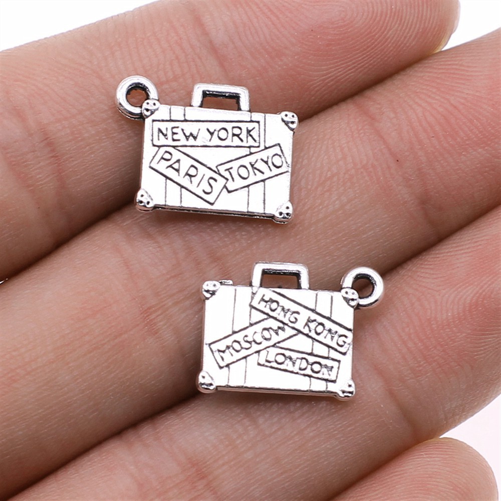 10Pcs/Lot13*17mm Metal Suitcas - Jewelry Making Tokyo ulasan dan harga