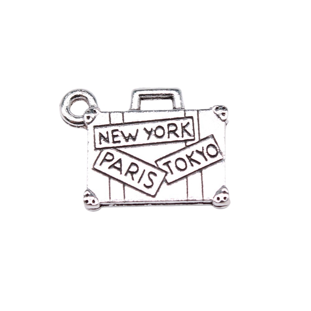 10Pcs/Lot13*17mm Metal Suitcas - Jewelry Making Tokyo ulasan dan harga