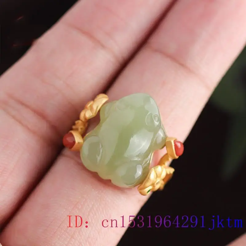 Green Jade Frog Rings Charms N - Jewelry Making Rings ulasan dan harga