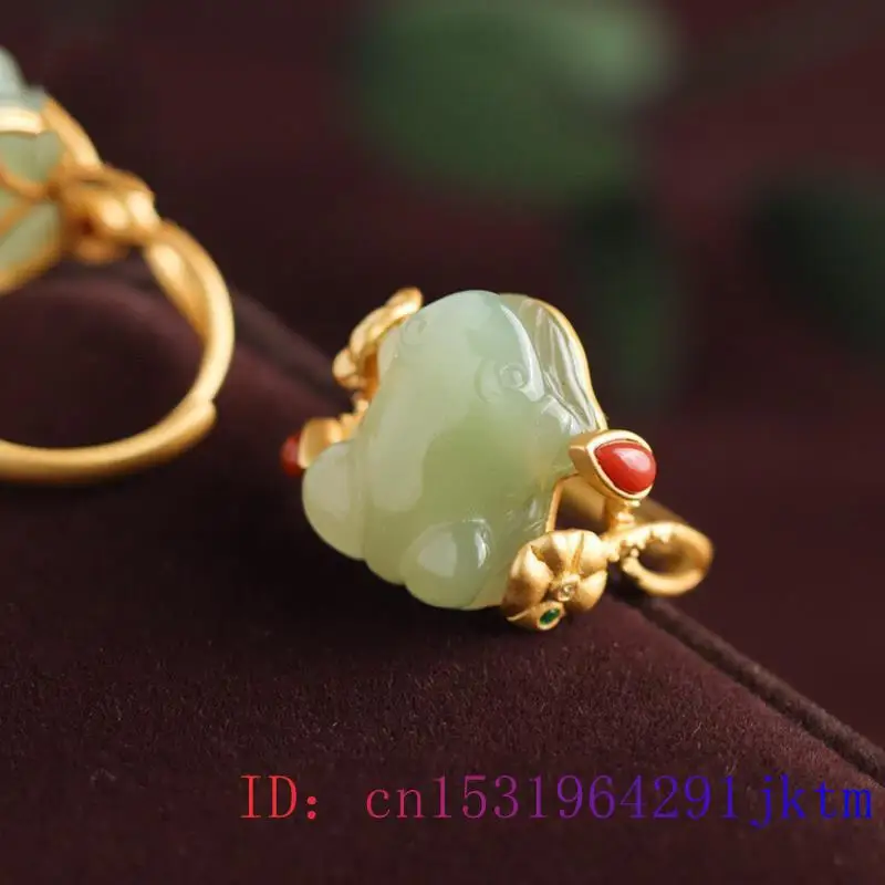 Green Jade Frog Rings Charms N - Jewelry Making Rings ulasan dan harga