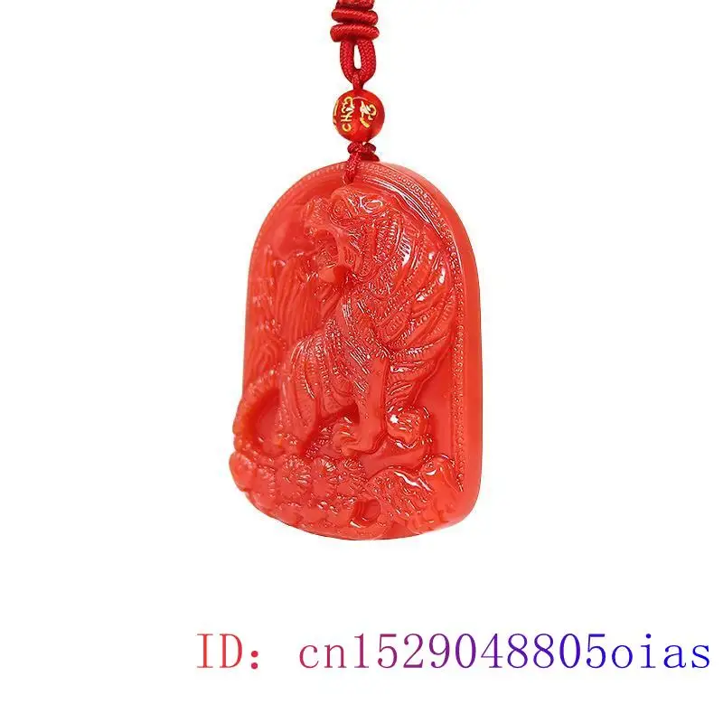 Red Jade Tiger Pendant Pendant - Jewelry Making With Stones ulasan dan harga