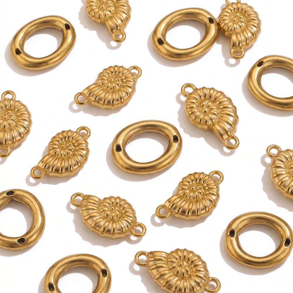5pcs Stainless Steel Gold Plat - Jewelry Making Supplies Wholesale ulasan dan harga