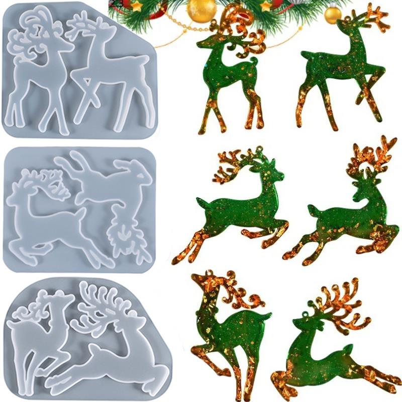 Christmas Elk Epoxy Resin Mold - Jewelry Making Tools List ulasan dan harga