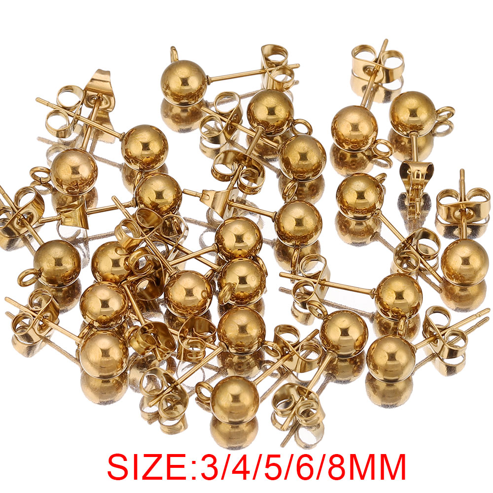 20pcs Stainless Steel 4 5 6 8m - Jewelry Making Supplies Wholesale ulasan dan harga