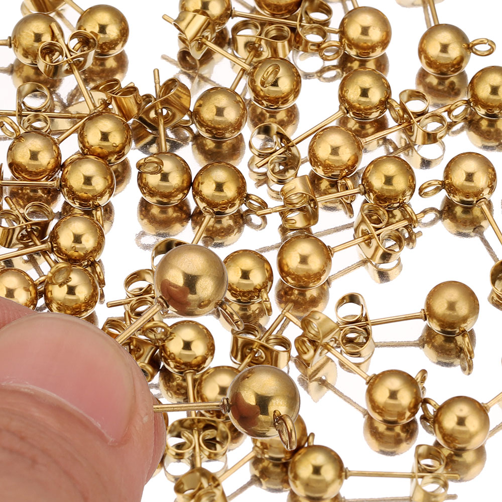 20pcs Stainless Steel 4 5 6 8m - Jewelry Making Supplies Wholesale ulasan dan harga