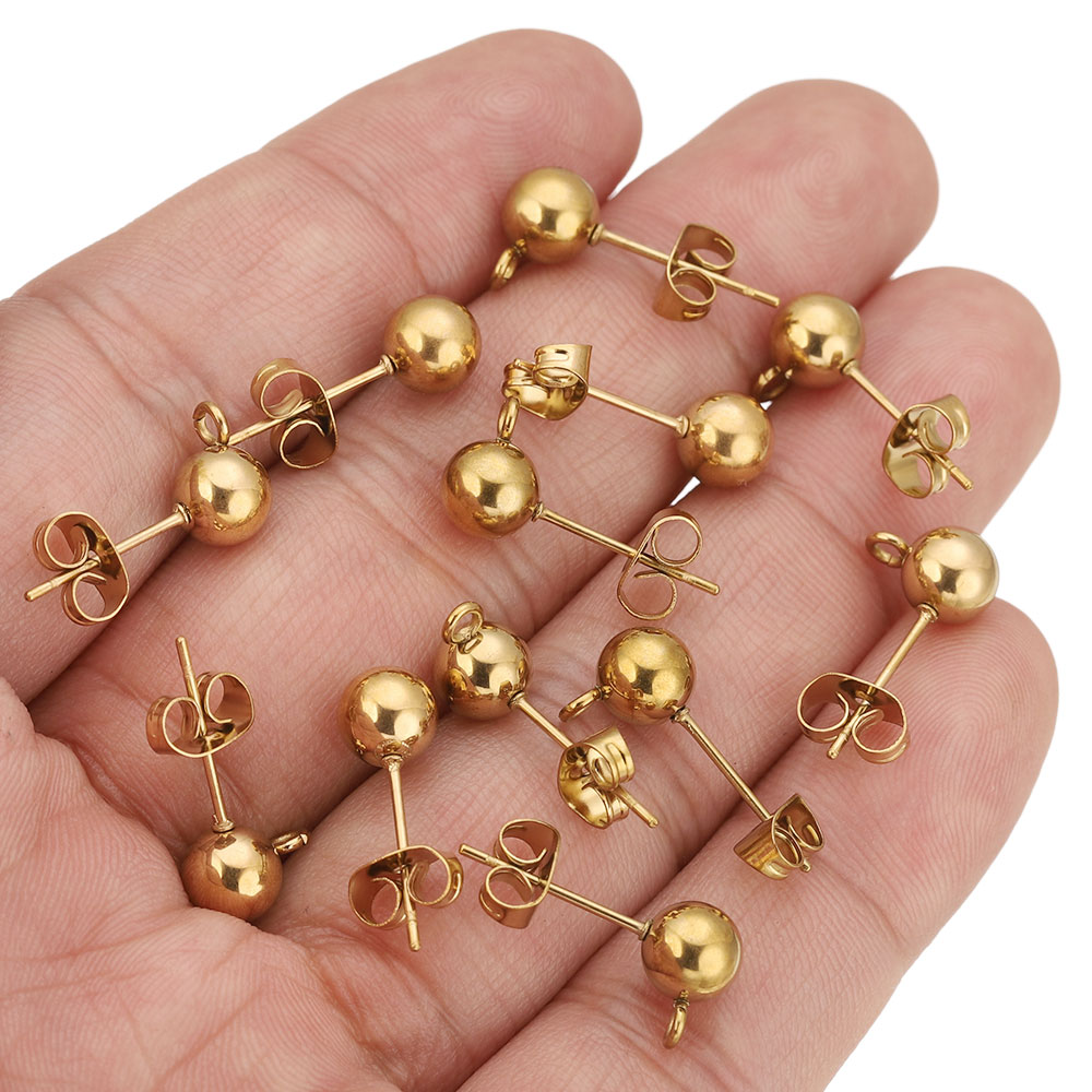 20pcs Stainless Steel 4 5 6 8m - Jewelry Making Supplies Wholesale ulasan dan harga