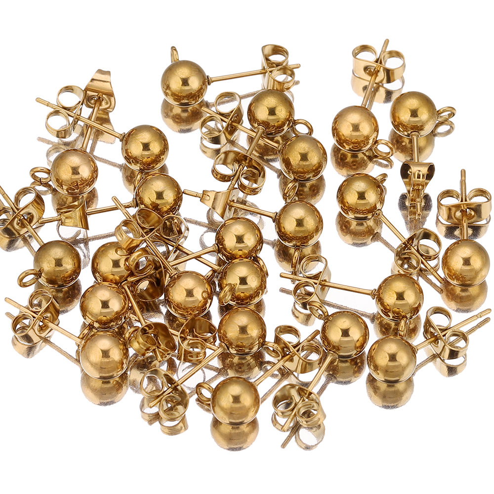 20pcs Stainless Steel 4 5 6 8m - Jewelry Making Supplies Wholesale ulasan dan harga