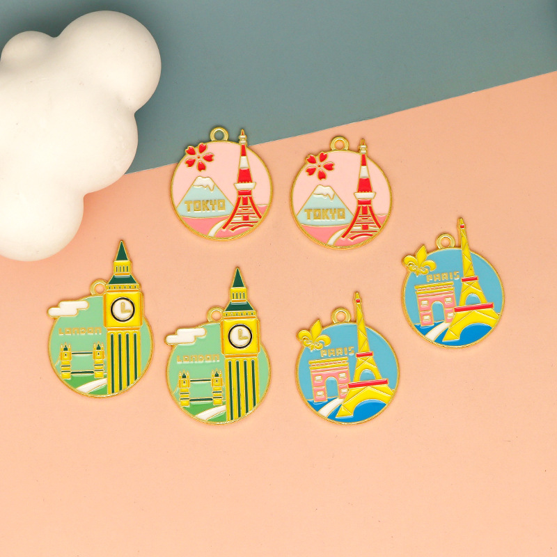 10pcs Colorful Enamel Travel C - Jewelry Making Tokyo ulasan dan harga