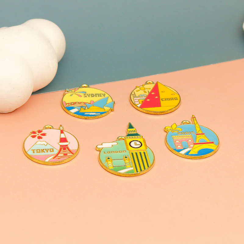 10pcs Colorful Enamel Travel C - Jewelry Making Tokyo ulasan dan harga