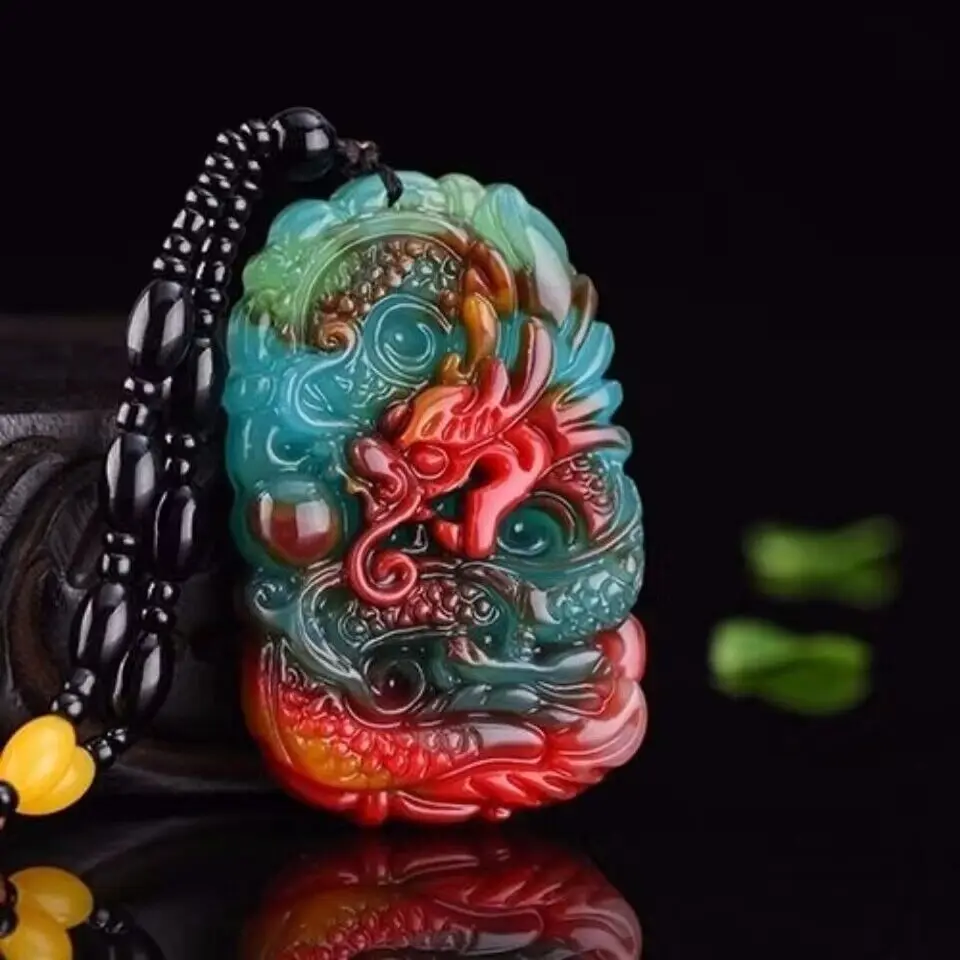 Real Jade Dragon Pendant Neckl - Jewelry Making With Stones ulasan dan harga