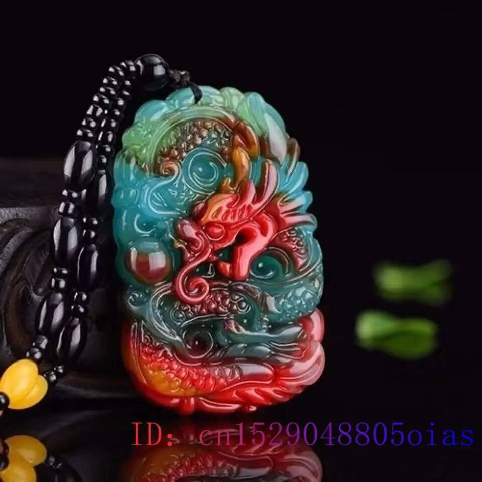 Real Jade Dragon Pendant Neckl - Jewelry Making With Stones ulasan dan harga