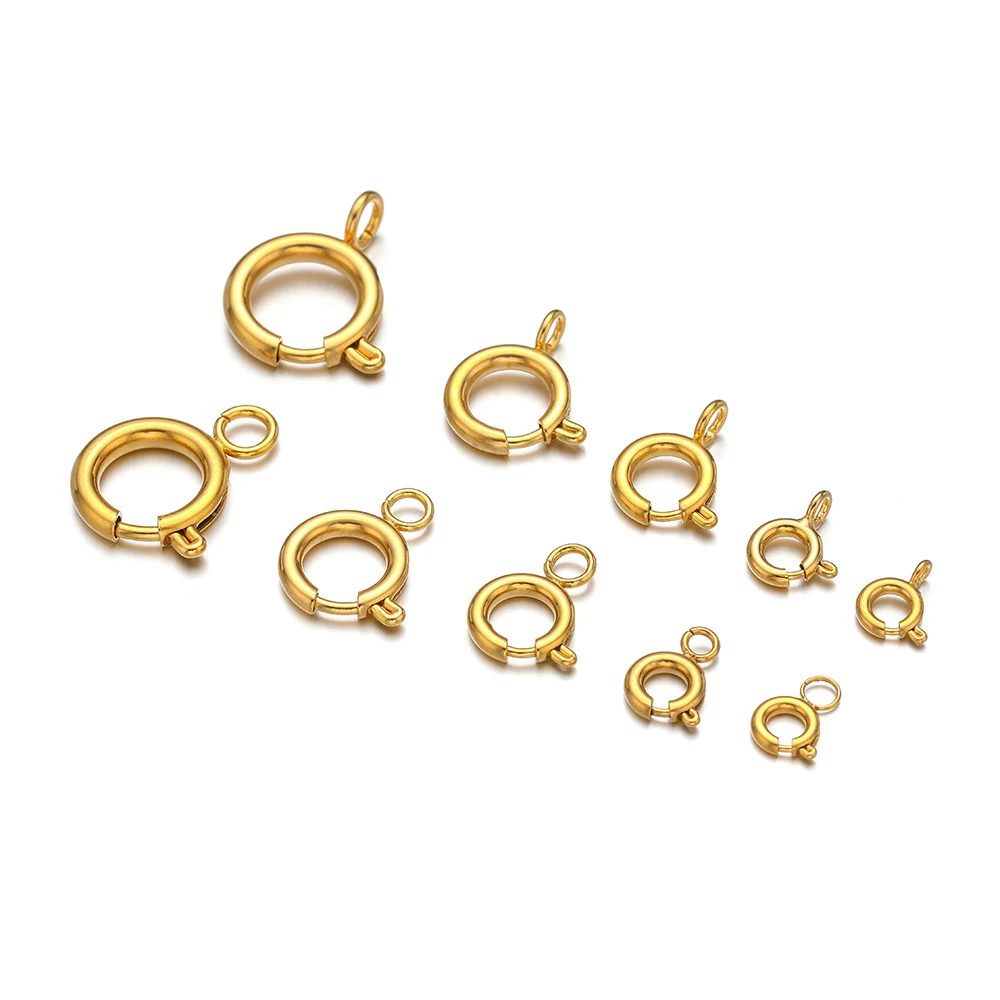 10pcs Stainless Steel Spring R - Jewelry Making Rings ulasan dan harga