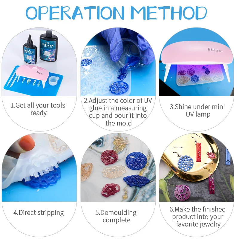 Hard UV Resin Glue Kit Fast Cu - Jewelry Making Tools List ulasan dan harga