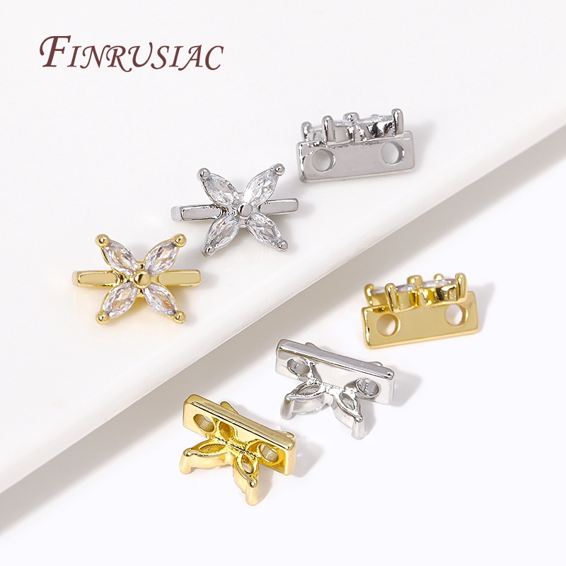 18K Gold Plated 2 Holes Bead S - Jewelry Making Supplies Wholesale ulasan dan harga