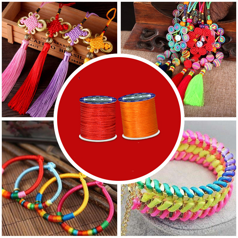 1.5mm 2mm 2.5mm Nylon Cotton B - Knotting Cord Silk ulasan dan harga