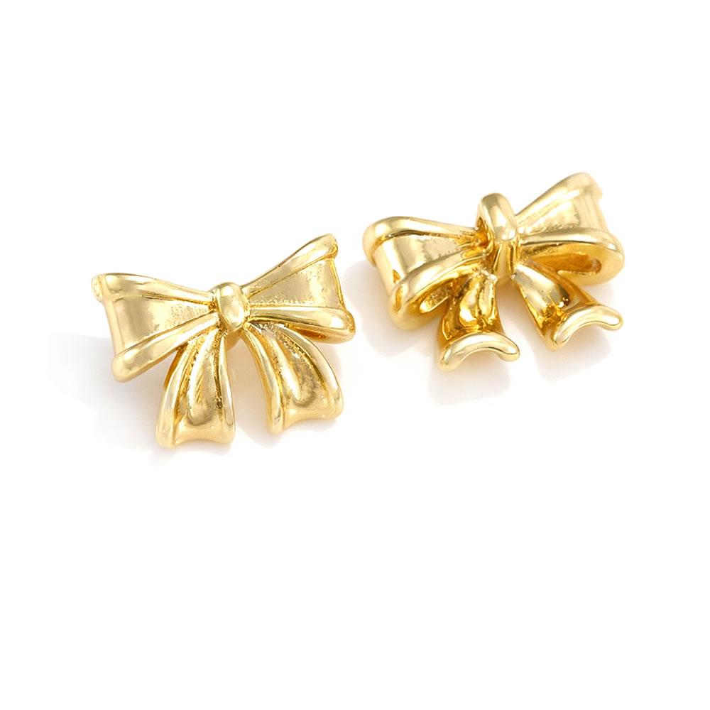 18K Gold Color Brass Grid Bow  - Jewelry Making Store ulasan dan harga