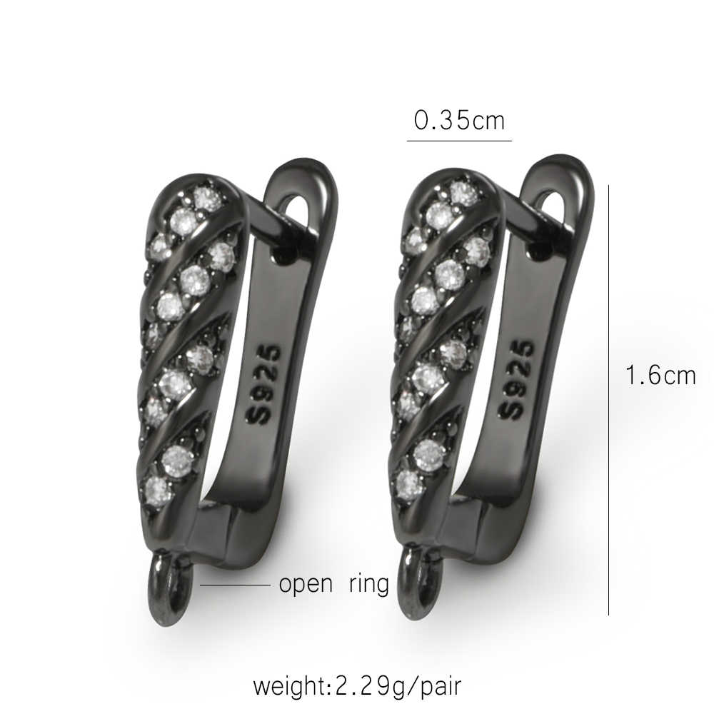 YANASI 1 Pair Gun Black  Brass - Jewelry Making Findings ulasan dan harga