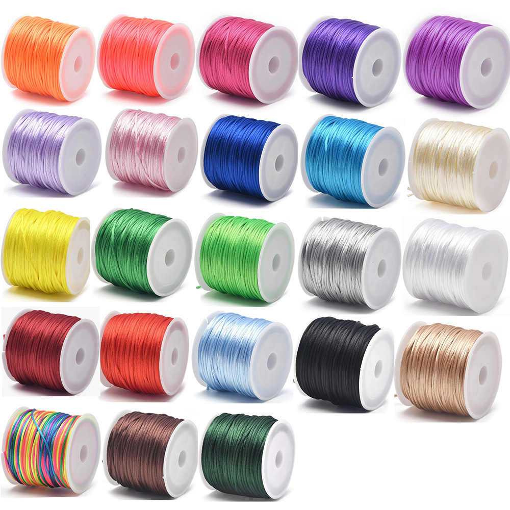 1.5mm Crafts Satin Rattail Cor - Knotting Cord Silk ulasan dan harga