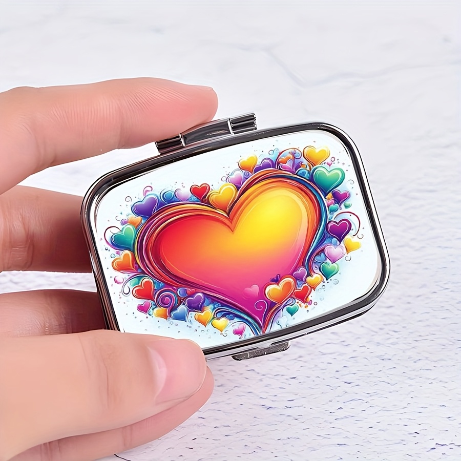 1 Heart-Shaped Mini Pill Box,  - Jewelry Making Store ulasan dan harga