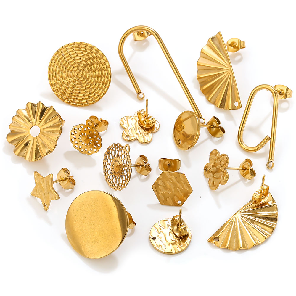 10pcs Stainless Steel Earrings - Jewelry Making Supplies Wholesale ulasan dan harga