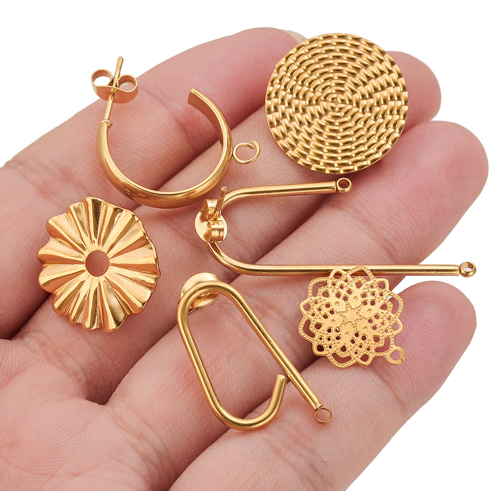10pcs Stainless Steel Earrings - Jewelry Making Supplies Wholesale ulasan dan harga