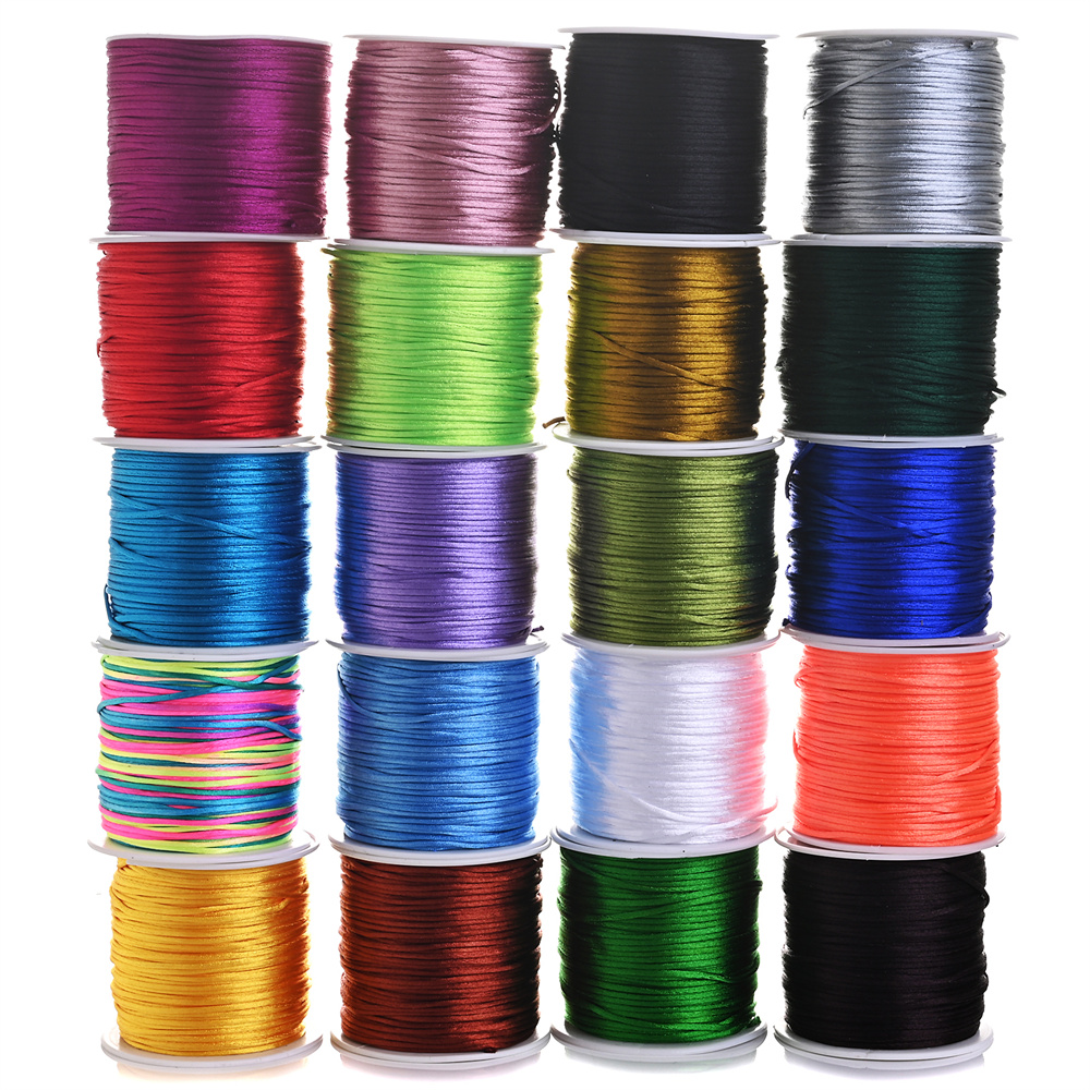 1.5mm 20M/ Roll Colorful Nylon - Knotting Cord Silk ulasan dan harga