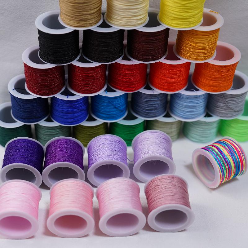 New 50M 0.8mm Crafts Nylon Cor - Knotting Cord Silk ulasan dan harga