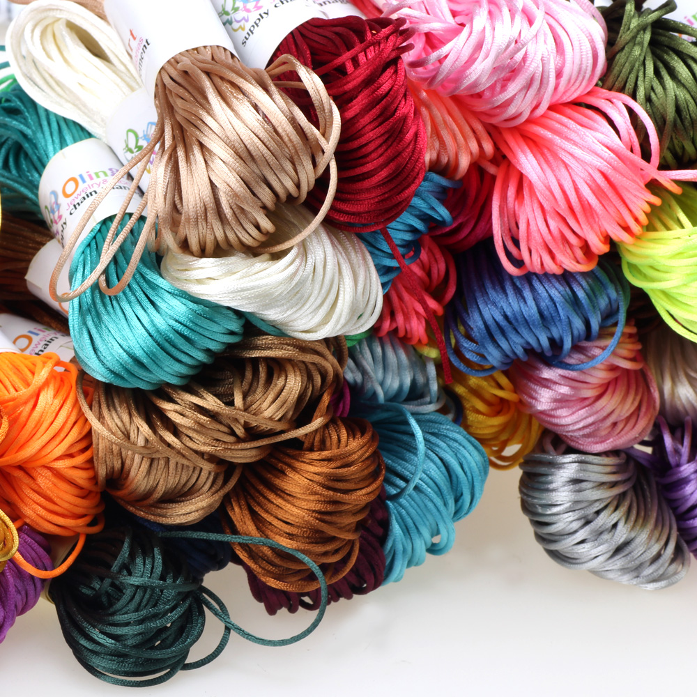 20yards/Lot 1.5mm/2.0MM Chines - Knotting Cord Silk ulasan dan harga