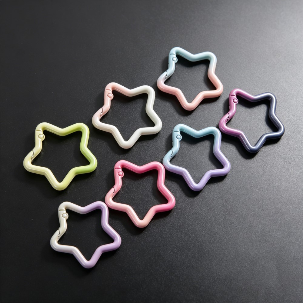 5PCS Gradient Star Shape Sprin - Jewelry Making Rings ulasan dan harga